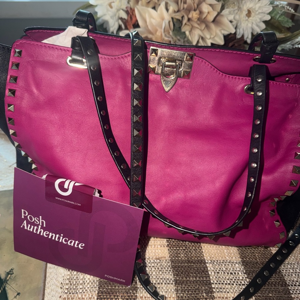 Valentino Garavani Pink Studded Tote